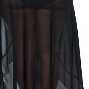 Black sheer evening skirt